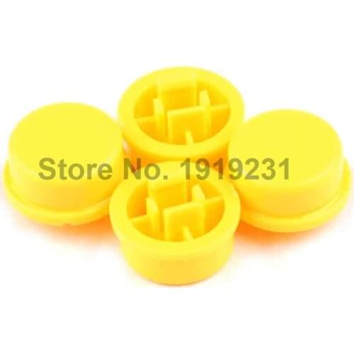 10PCS B3F Round Switch Cap Button Cap 12*12*7.3 Yellow