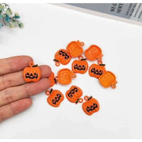10pcs Halloween Series Enamel Charms Pendants DIY Alloy Grimace Pumpkin Pendants Earring Bracelet Jewelry Accessories Gift FX180