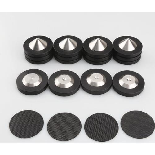 39mm 49mm*12mm 304 Stainless Steel Graphite Speaker AMP Isolation Spike Pad Preamp DAC LP CD Mat Floor Base HIFI AUDIO DIY 4PCS