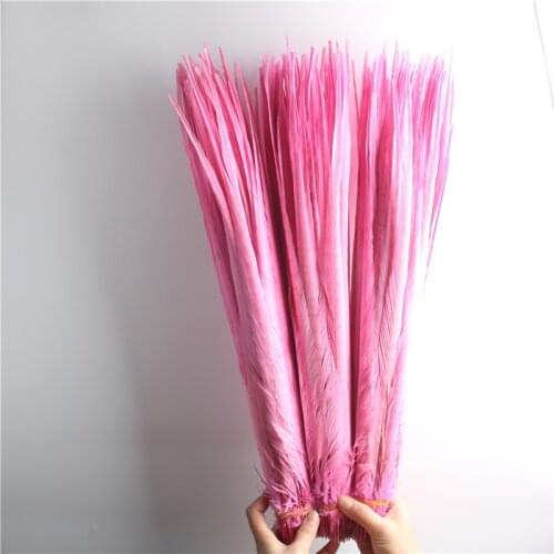 50pcs/lot Pink Pheasant Feathers 50-55cm/20-22inches Wedding for Party Carnival Dancers DIY Decoration Plumas
