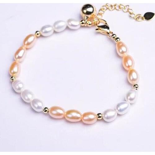 Natural Pearl Bracelet Adjustable Metal buckle Irregular Pearl Bracelets Elegant Jewelry Gift