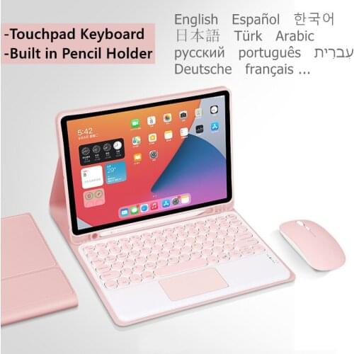 Wireless Trackpad Keyboard Cover for Samsung Galaxy Tab S6 Lite 10.4 Keyboard Case for Tab S6 Lite SM-P610 P615 Cover Funda