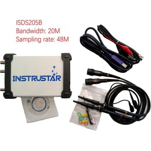 ISDS205B 5IN1 Multifunctional PC Based USB Digital Oscilloscop Spectrum Analyzer Tester Meter DDS Sweep Data Recorder 20M 48MS/s