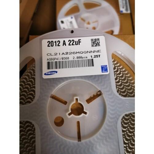 CL21A226MQQNNNE CAP CER 0805 22uF 226M ±20% 6.3V X5R Ceramic Capacitor 2000pcs Ceramic Capacitor