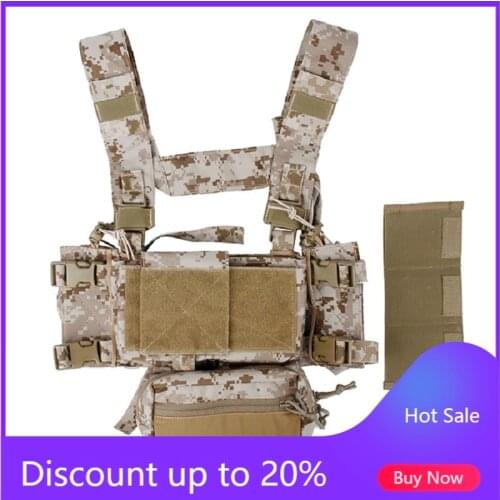 Camouflage Tactical Chest Hanging Modular Chest Rig Set Cordura 500D Fabric TMC3115-AOR1