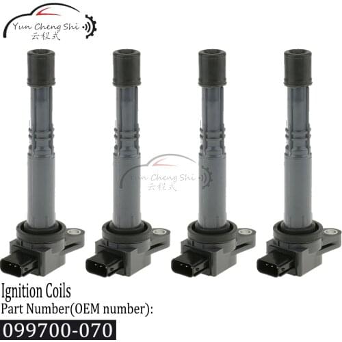 099700-070 30520-PMA-007 30520-PNA-007 C1382 C1423 C1574 Set of 4 For Honda Civic Accord Element Ignition Coils 2.4L 2003-2006