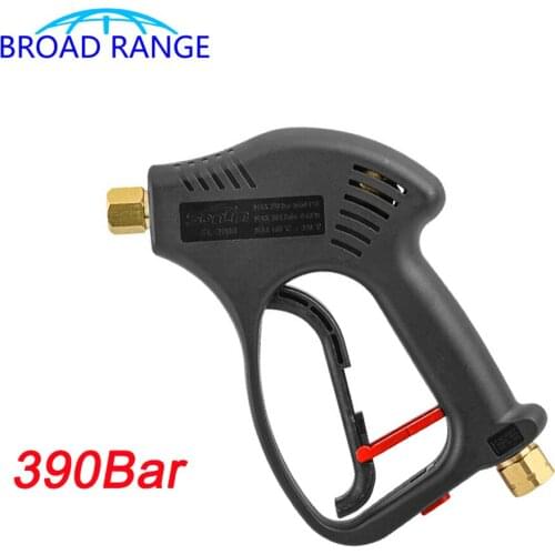 5650PSI High Pressure Washer Copper Water Gun G1/4 & G3/8 Adaptor Total Brass Ceramic Valve Core Car Cleaing Shop Accessory