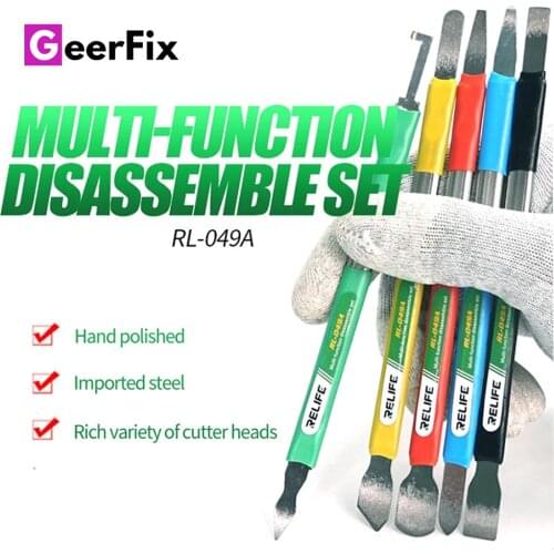 Multifunctionele CPU Separation Glue Remove Tin Crowbar Relife RL-049A Tweekoppige Gebruik Demontage Crowbar Voor Verwijderen