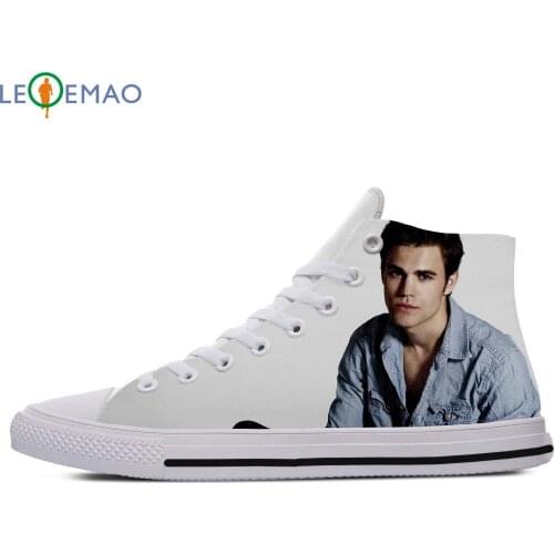 Custom Spring Autumn Canvas Shoes Paul Wesley High Quality Handiness Flats Mens Casual Shoes Comfortable Big White Zapatillas