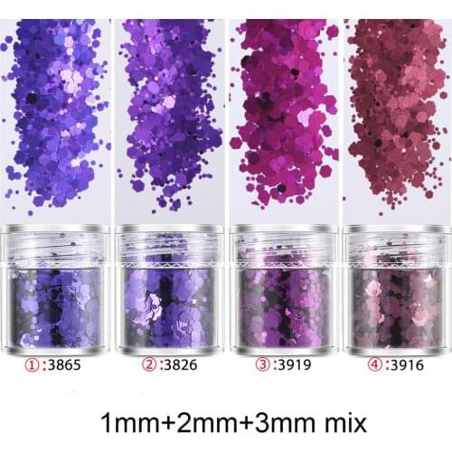 4pots purple Mix UV Resin Mold Filling Sequins Nail art Diy Making Resin Crafts Jewelry Supplies for jewelry Finding