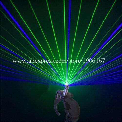 New Design GB Laser Glasses With 2 Pcs Lasers(Green+Blue) For Halloween Laserman Glasses Stage Laser Show Party Supplies