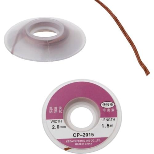 5ft 2.0mm Desoldering Braid Solder Remover Copper Wick Spool Wire Cable 1.5m