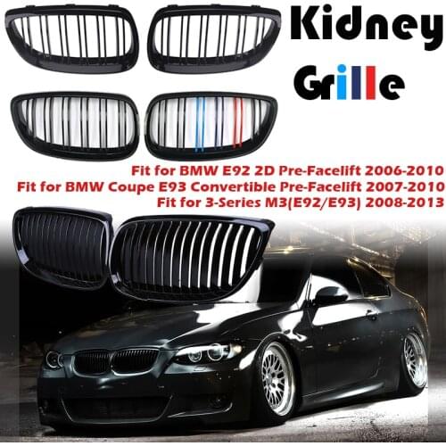 Front Hood Kidney Grille Bumper Black Grill Fit For BMW E92 E93 3-Series M3 Coupe,Car Accessories Replacement Part