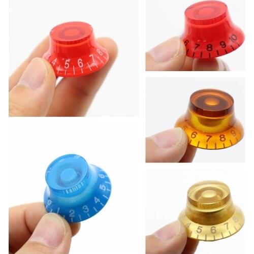 Top Hat Guitar Speed Bell Knob Volume Tone Control Knob 6mm For LP SG Electric Guitar (Pack of 4)
