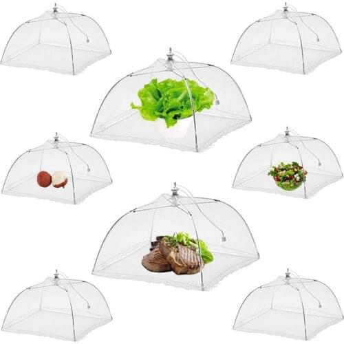 8 Pack 17 Inches Mesh Food Tent Umbrella,Outdoor Food Net, Screen Tents, Parties Picnics, BBQs,Keep Bugs Away From Food