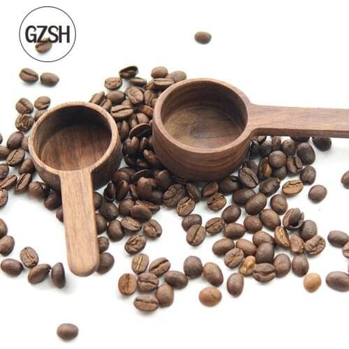 Nutcracker coffee quantity bean spoon solid wood coffee powder quantity long handle measuring spoon 8 g10g baking tools