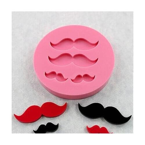 Beard Silicone Fondant Cake Mold Gum Chocolate Mould Decorating Baking Tools Polymer Clay