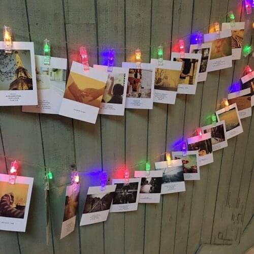 Garland DIY Led Photo Clip Lights Festival Christmas Wedding Holiday Home Photo Wall Decoration Natal Noel Happy New Year Gift
