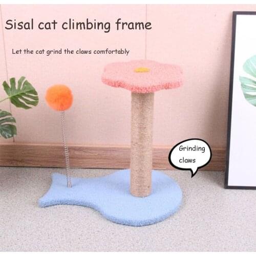 Cat Supplies Plush Cat Catch Removable Wear-resistant Cat Scratching Board Fish-shaped Large Chassis Cat Climbing Frame