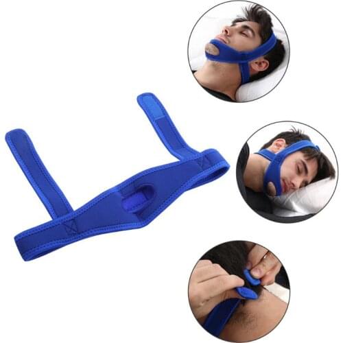 Unisex Anti Snoring Chin Strap Hollow Out Ajustable Snore Stopper Bandage Belt 667D