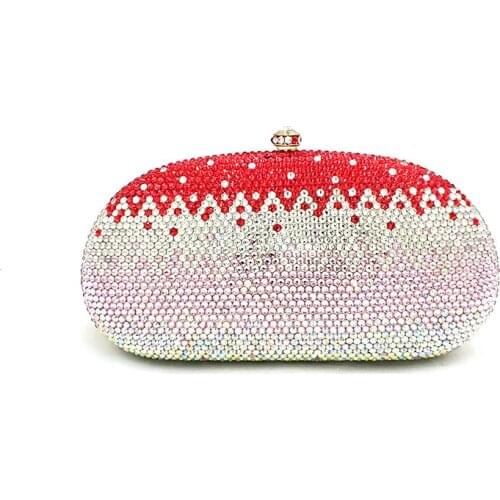 Ladies special design Bridal wedding party purses women evening party diamonds colorful sweet clutches full crystal purses