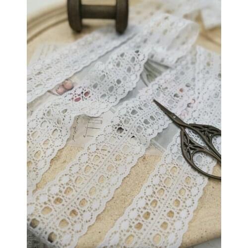 10 Meters/lot 4cm Bilateral Floral Flower Lace Trim Ribbon New DIY Material Garment Accessories