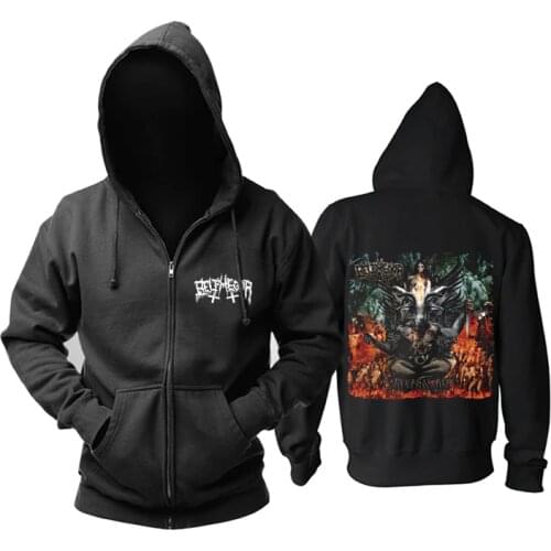 14 kinds Demon Zipper Sweatshirt belphegor Rock hoodies shell jacket rocker brand punk heavy metal sudadera Outerwear fleece