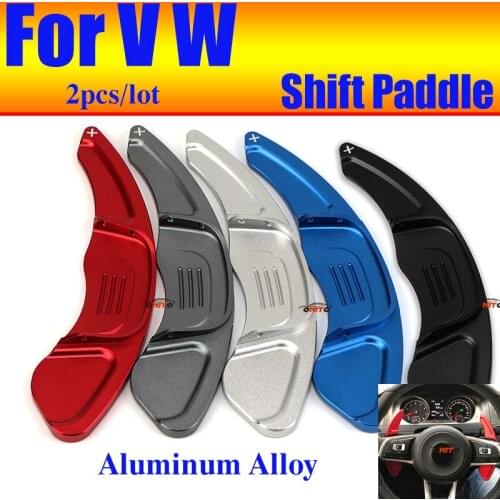 2pcs/lot Car Extension Shifter Accessory Aluminum Alloy Shift Paddle Fit for GOLF 7 SCIROCCO GLI LAMANDO 2.0T POLO VARIANT