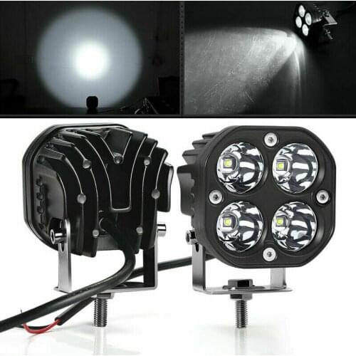 4 Inch 40w White Led Working Light Pole Spotlight Pod Fog Driving Off Road 4wd Atv Suv 3500k Yellow / 6000k White Die Casting A