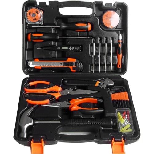45 in 1 Home Hand Tool Set Wire Pliers Claw Hammer Phillips Screwdriver Professional Hardware Repair Tool Kits With Box