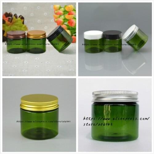 50G green PET bottle/jar/pot for gel/cream/mask/essence/moisturizer/wax/art nail container for cosmetic packing skin care