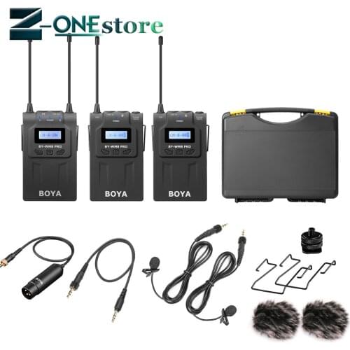 BOYA BY-WM8 Pro mic condenser Wireless Mic Microphone System Audio Video Recorder Receiver for Canon Nikon Sony DSLR Camera