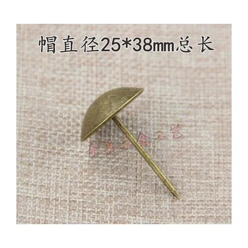 Bronze Upholstery Nails Jewelry Gift Case Box Door Sofa Furniture Decorative Tack Stud Pushpin Hardware 25mm*38mm