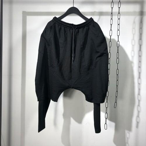 Owen Seak Men Casual Harem Pants Cross High Street Wear Hip HOP Ankle Length Pants Mens Clothing Sweatpants Spring Black Pants