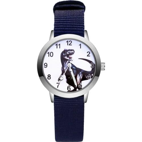 Fashion Cartoon Cute dinosaur style Childrens Watches Kids Student Girls Boys Quartz Nylon strap Wrist Watch JA47