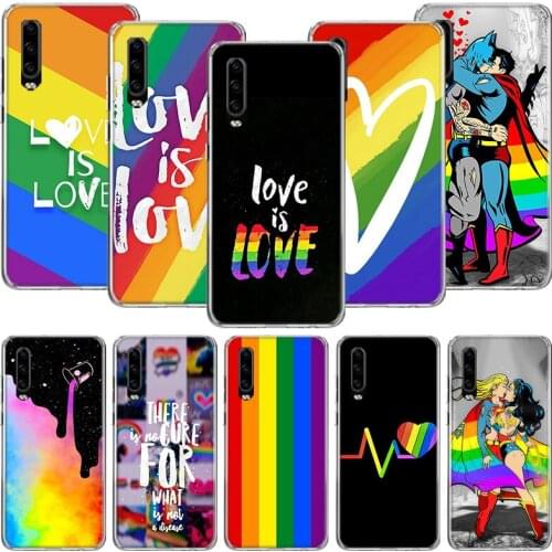 Gay Lesbian LGBT Rainbow Pride ART Phone Case For Huawei P30 P40 P20 P10 Mate 20 10 30 Lite Pro P Smart Z Plus Printing Cover Co