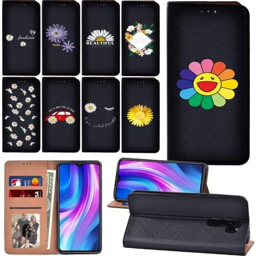Daisy Pattern Anti-fall Flip Case for Redmi Note 8T/8 Pro/9/9S/9 PRO/9 PRO MAX/10X (4G) Luxury Phone Cover Case