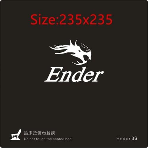 1pc 235x235mm black Heated bed For Creality ENDER-3 3D Printer Sticker Build Sheet build plate tape with 3M Backing