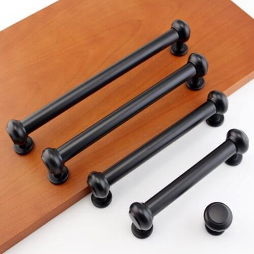 Black Kitchen Cabinet Handle Drawer Pull Handles Dresser / Retro Rustic Furniture Knobs Cupboard Hardware Extra Large pulls