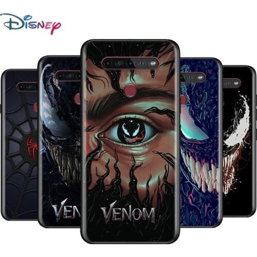Black Soft Villain Marvel Venom For LG K92 K62 K52 K42 K31 K22 K71 K61 K51S K41S K30 K20 G8 G8S G8X ThinQ Phone Case