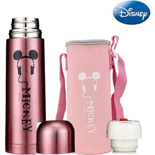 Disney Childrens Stainless Steel Vacuum Cup Male and Female Baby Large Capacity Water Cup 500ml Student Cup thermos bottle