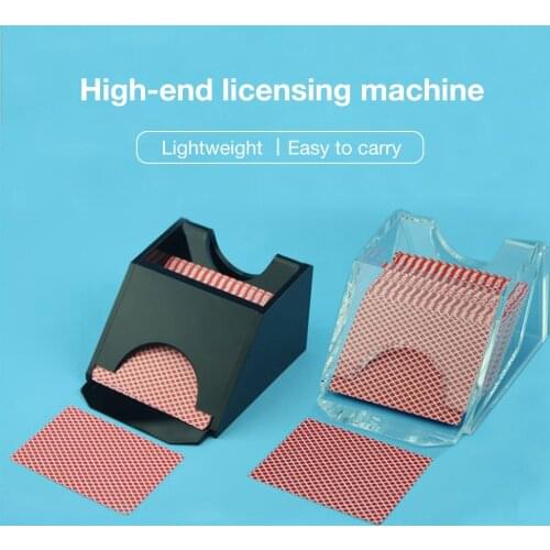 Poker Dealer Texas Hold'em Black Transparent Blackjack Dealing Shoe Dealer rounded edges easy to carry family blackjack games