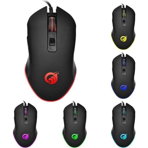 VODOOL G70 Gaming Mouse 6 Button 3600DPI RBG LED Backlight Optical Mause USB Wired Computer Game Mouse Gamer Mice For PC Laptop