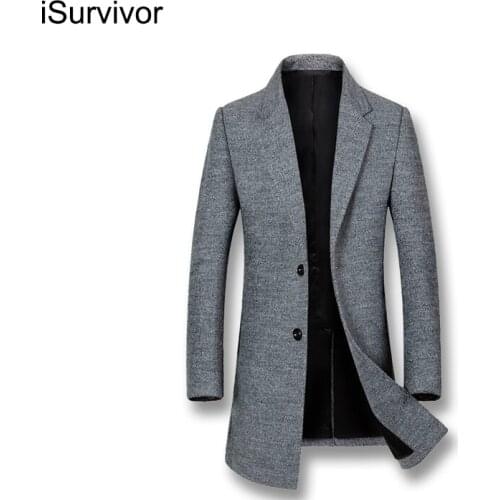 ISurvivor 2021 New Winter Autumn Men Warm Wool Jackets Coats Parkas Male Smart Business Casual Fashion Nylon Jackets Hombre