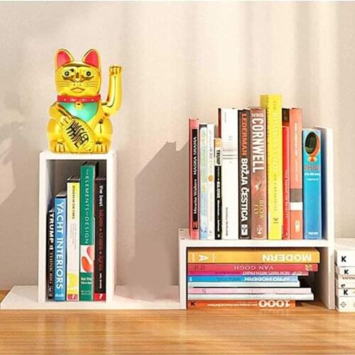 Lucky Fortunes Cat Japanese Gold Lucky Cat with Waving Arm Battery Operated Restaurant Decoration DO