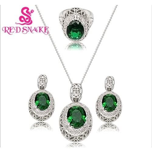 RED SNAKE Special Micro Insert Fashion Jewelry Green Set for Women AAA Zircon Christmas gifts