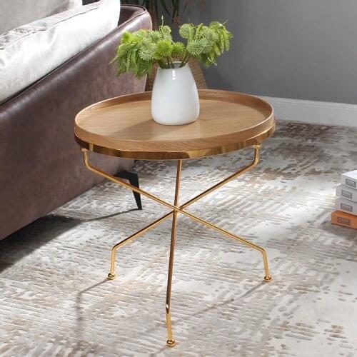 Round Pallet Coffee Table Living Room Sofa Side-table Small Furniture Tea Table