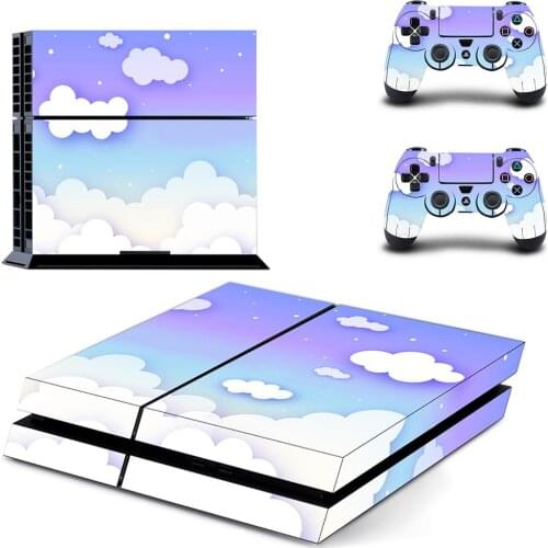 Pure White Cloud PS4 Stickers Play station 4 Skin Sticker Decals Cover For PlayStation 4 PS4 Console and Controller Skins