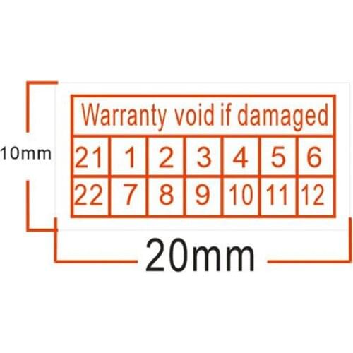 Wholesale 500pcs/lot diameter 20x10mm warranty stickers ( Warranty void if damaged ) seal broken label free shipping
