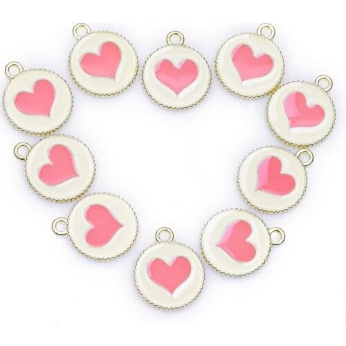 10Pcs New Enamel Oil Drop Cute Style Mixed Pattern Fruit Sunflower Charms Pendants For Necklace Earring Jewelry Making